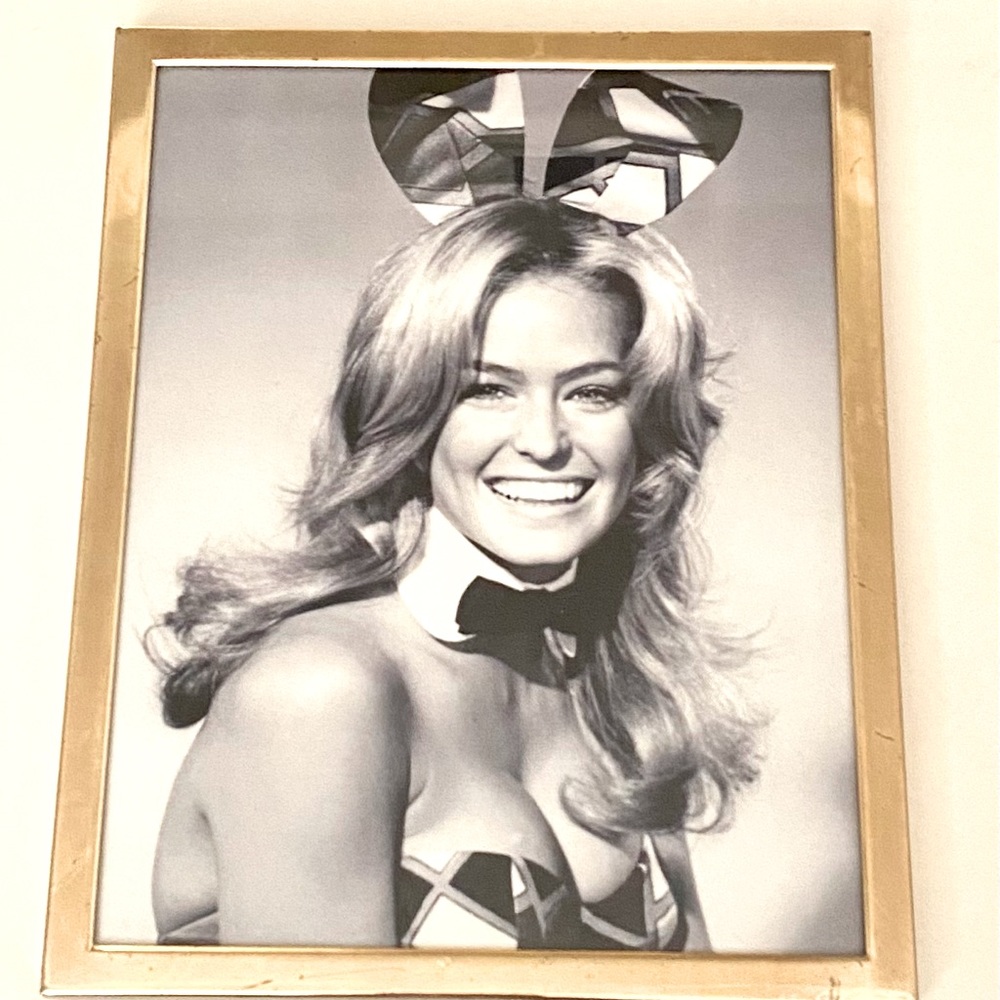 8x10 Farrah Fawcett playboy bunny playmate black white photo retro bombshell